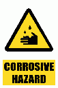 WW4E - Corrosive Hazard Explanatory Safety Sign