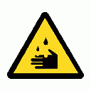 WW4 - Corrosive Hazard Safety Sign