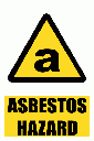 WW13E - Asbestos Hazard Explanatory Safety Sign