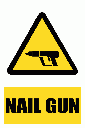 WW31E - Nail Gun Explanatory Safety Sign