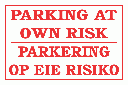 DI27 - Parking At Own Risk Sign