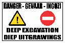 C11 - Danger Deep Excavation Sign