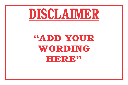 DIC8 - Custom Disclaimer Sign