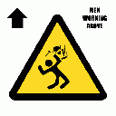 C18 - Men Working Above Sign