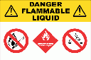 GAS20 - Danger Flammable Liquids Sign