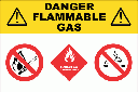 GAS26 - Danger Flammable Gas Sign