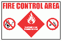 GAS28 - Fire Control Area - Flammable Gas Sign