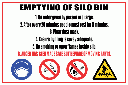 WF7 - Emptying Of Silo Bin Sign