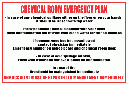 WF13 - Chemical Room Emergency Plan Sign