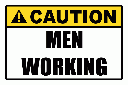 WF17 - Caution Men Working Sign