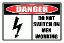 WF21 -  Danger Men Working Sign