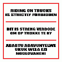 WF33 - Riding Trucks Forbidden Sign