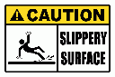 WF34 - Slippery Surface Sign