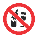 PR16 - No Glass Sign