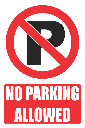 PR29E - No Parking Explanatory Sign