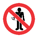 PR38 - No Earphones Sign