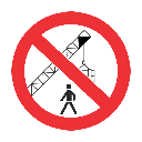 PR45 - No Walking Under Cranes Sign