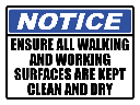 SC20 - Notice Clean And Dry Sign