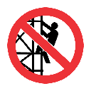 SC21 - Climbing Of Scaffold Prohibited Sign 