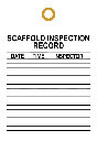 STI3 - Scaffold Inspection Record Tag