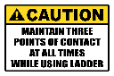 LD26 - Caution Maintain Three Points Sign