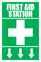 FA11 - First Aid Station Ahead Sign