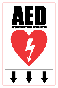 FA23 - AED Automated External Defibrillator Ahead Sign