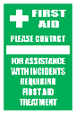 FA27 - First Aid Contact Sign