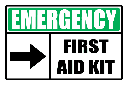 FA58 - Emergency First Aid Kit Right Sign