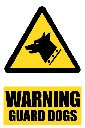 SE1 - Warning Guard Dogs Sign