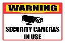 SE3 - Warning Security Cameras In Use Sign