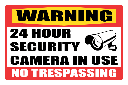 SE5 - Warning 24 Hour Security Sign