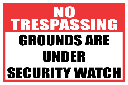 SE34 - No Trespassing Sign