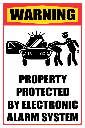 SE41 - Warning Electronic Alarm System Sign