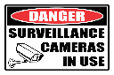 SE72 - Danger Surveillance Cameras Sign