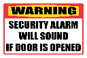 SE73 - Warning Security Alarm Sign