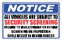 SE75 - Notice Security Screening Sign