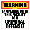 SE76 - Warning Criminal Offense Sign