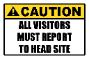 SE93 - Caution All Visitors Sign