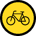 TR111 - Temporary Cyclists Only Road Sign