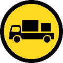 TR122 - Temporary Delivery Vehicles Only Road Sign