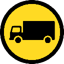 TR123 - Temporary Goods Vehicles Only Road Sign