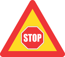 TW302 - Temporary Traffic Stop Control Ahead Road Sign