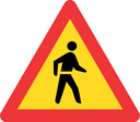 TW307 - Temporary Pedestrian Road Sign