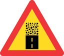 TW325 - Temporary Gravel Road Begins Road Sign