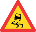 TW333 - Temporary Slippery Road Road Sign