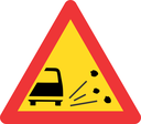 TW338 - Temporary Loose Stones Road Sign