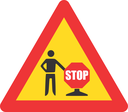 TW343 - Temporary "Stop/Go" Control Ahead Road Sign