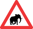 W357 - Elephant Road Sign