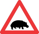 W359 - Hippo Road Sign